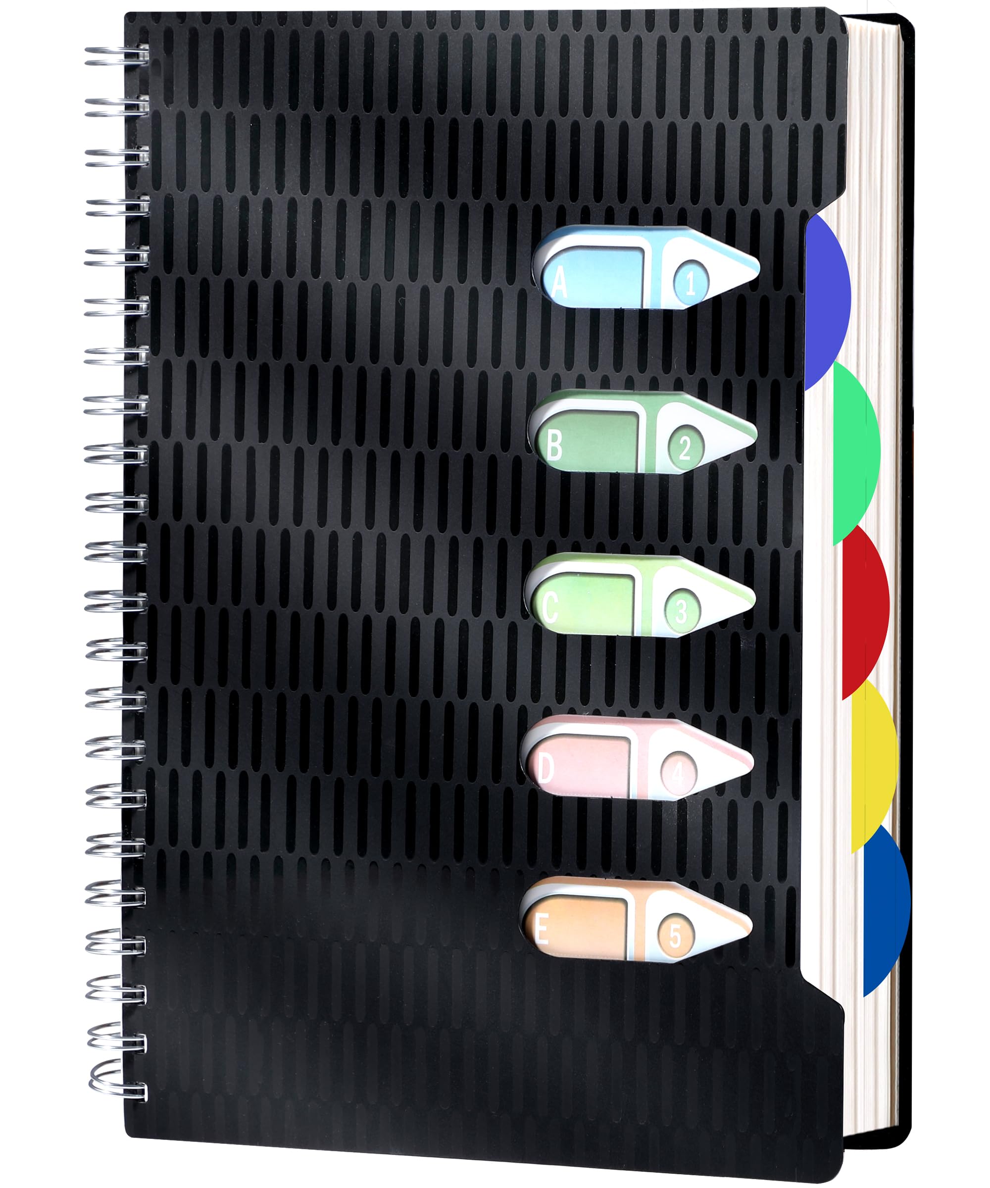 Amazon.com : CAGIE 5 Subject Notebook with Dividers, A4